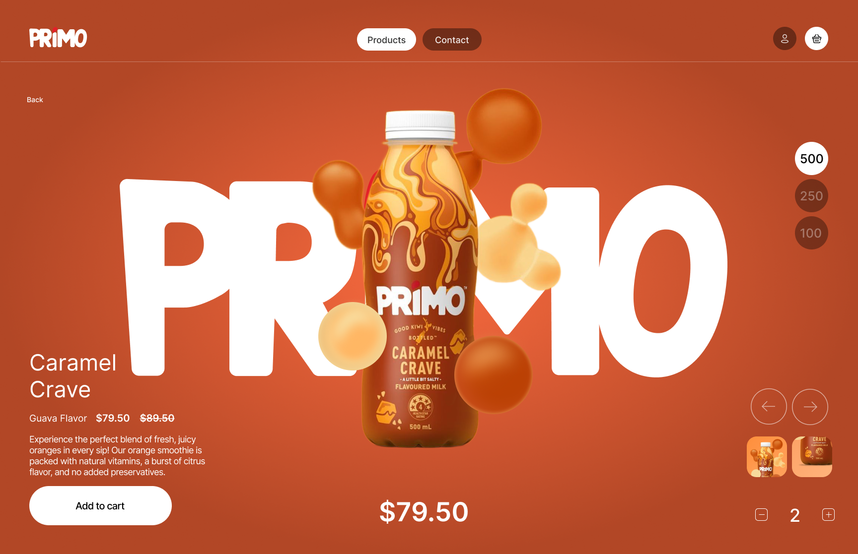 Primo Landing Mockup